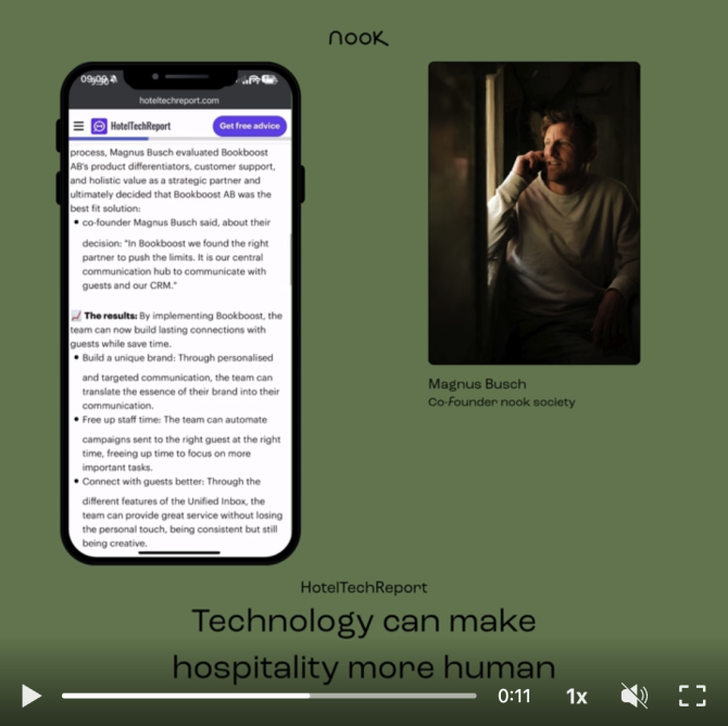 nook society x Bookboost: Persönliche Kommunikation, die verbindet